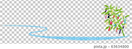 切割材料-七夕（竹裝飾和Obi）6技術 63634800