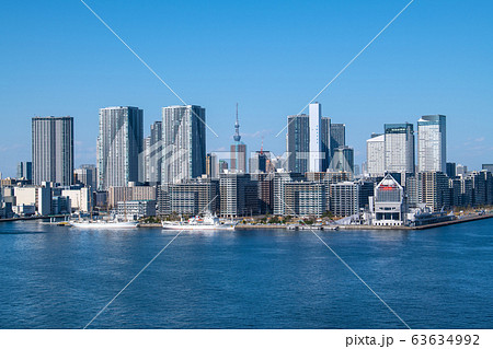 日本の東京都市景観　五輪選手村などを望む＝2020年3月20日（聖火が日本に到着） 63634992