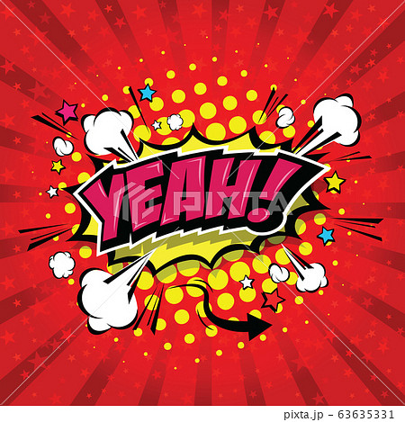 Yeah! Comic Speech Bubble, Cartoon. art and illustration vector file. 63635331