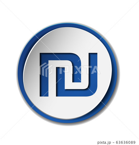 Shekel currency symbol on colored circle flat icon Shekel currency symbol on colored circle flat icon 63636089