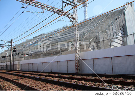 市川市役所　建替え工事の建築現場 63636410