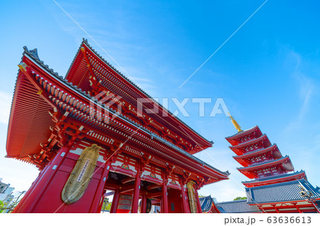 日本の東京都市景観 浅草寺 日本の東京都市景観 浅草寺 63636613