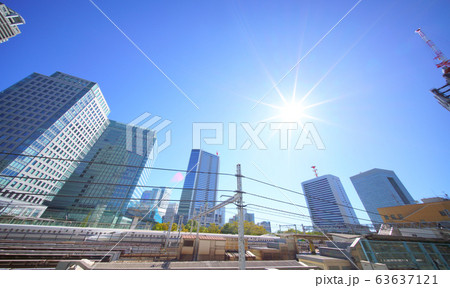 日本の東京都市景観 浜松町駅などを望む 日本の東京都市景観 浜松町駅などを望む 63637121