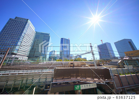 日本の東京都市景観 浜松町駅などを望む 日本の東京都市景観 浜松町駅などを望む 63637125