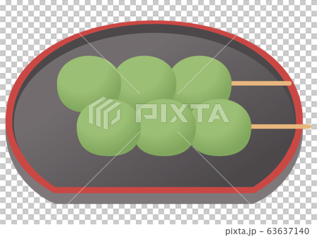 Grass dumpling and black tray 63637140