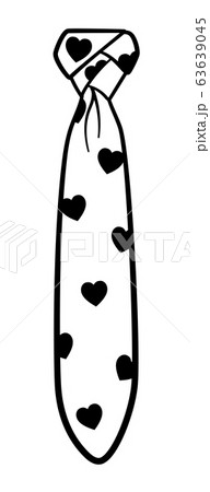 Eldredge knot necktie with hearts pattern in black Eldredge knot necktie with hearts pattern in black 63639045