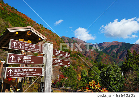 静岡県　寸又峡温泉　朝日岳　紅葉 63640205