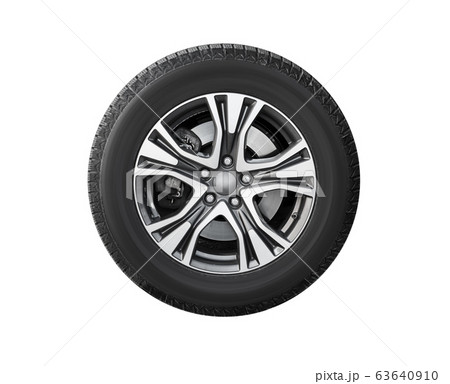 New car wheel isolated on white New car wheel isolated on white 63640910
