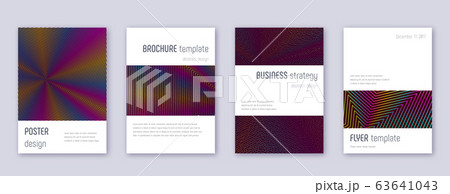 Minimalistic brochure design template set. Rainbow Minimalistic brochure design template set. Rainbow 63641043