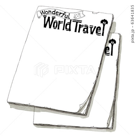 古雑誌のテンプレートイラストのイラスト素材