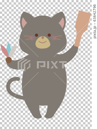 New Year's Haneita and cat New Year's Haneita and cat 63642796