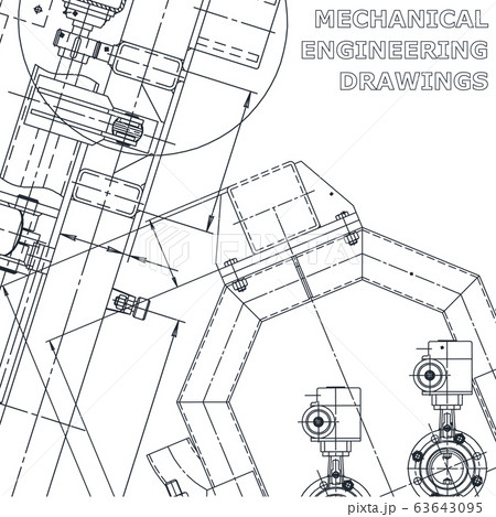 Backgrounds of engineering subjects. Technical illustration. Mechanical engineering 63643095