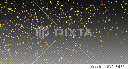 Gold stars random luxury sparkling confetti. Scatt 63643622
