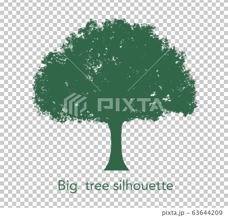 大木のシルエットのイラスト素材