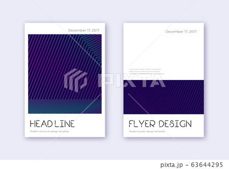 Minimal cover design template set. Neon abstract l 63644295