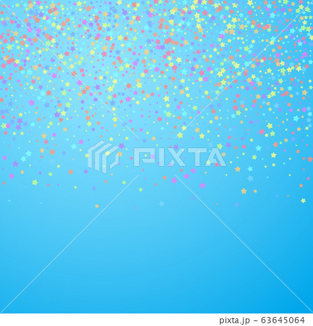 Festive confetti. Celebration stars. Colorful star 63645064