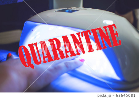 Beauty Industry Affected by the COVID-19 Coronavirus. Nail salon, cosmetic services quarantine and crisis. 63645081