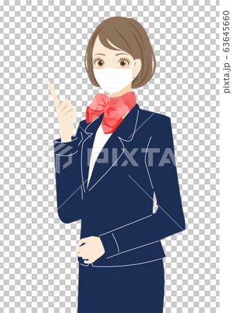オフィスの受付 マスクをつけた笑顔の女性 感染症予防 インフルエンザ コロナ対策 オフィスの受付 マスクをつけた笑顔の女性 感染症予防 インフルエンザ コロナ対策 63645660