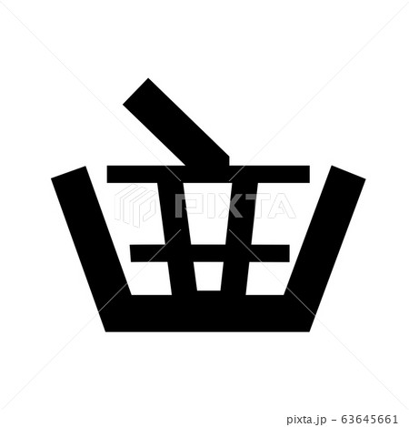 Glyph Shopping basket goods symbol. Market store cart icon. Simple bag Graphic element. Consumerism sign isolated on white background. Buy vector object Glyph Shopping basket goods symbol. Market store cart icon. Simple bag Graphic element. Consumerism sign isolated on white background. Buy vector object 63645661