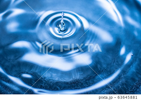 water drop splash in a glass blue colored water drop splash in a glass blue colored 63645881
