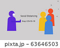 Social distancing and work from home concept, Coronavirus COVID-19 pandemic 2019-ncov prevention 63646503