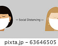 Social distancing concept, Coronavirus COVID-19 pandemic 2019-ncov prevention, Virus spread 63646505