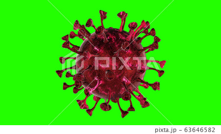 Corona COVID-19 Alert SOS. Pandemic bacteria pathogen medical health risk, immunology, virology, epidemiology concept. Microscope virus cell. 3D illustration 63646582