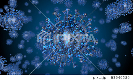 Corona COVID-19 Alert SOS. Pandemic bacteria pathogen medical health risk, immunology, virology, epidemiology concept. Microscope virus cell. 3D illustration Corona COVID-19 Alert SOS. Pandemic bacteria pathogen medical health risk, immunology, virology, epidemiology concept. Microscope virus cell. 3D illustration 63646586