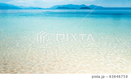 Clear water on the island,Bright blue sea and 63646759