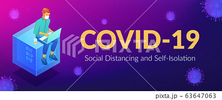 Social distancing and self-isolation abstract concept. Social distancing and self-isolation abstract concept. 63647063