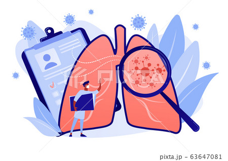Coronavirus symptoms concept vector illustration. Coronavirus symptoms concept vector illustration. 63647081