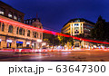 Long Exposure Shot Of Street View With Traffic Vehicle Light 63647300
