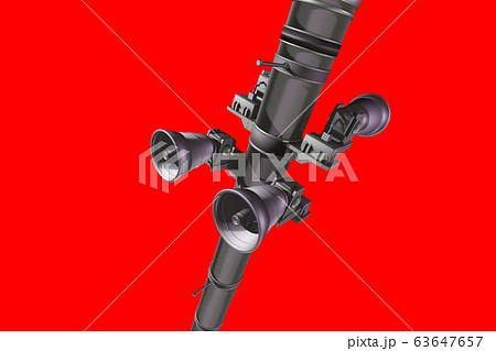 防災放送イメージ(赤バック) 63647657