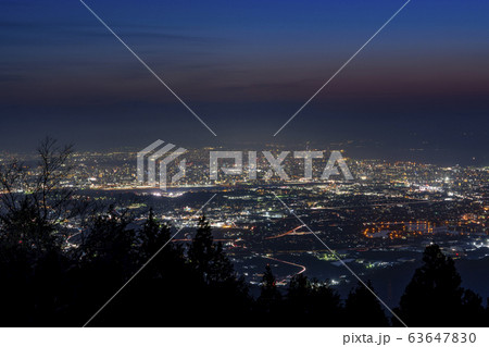 [福岡県]福岡市街の夜景（米の山展望台） 63647830