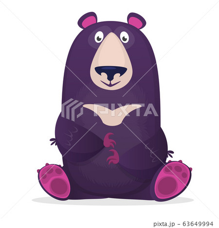 Funny cartoon bear. Vector illustration Funny cartoon bear. Vector illustration 63649994