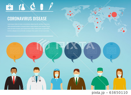 People in protective medical masks. Protection mask against virus, infectious diseases and flu. Coronavirus quarantine concept. Vector People in protective medical masks. Protection mask against virus, infectious diseases and flu. Coronavirus quarantine concept. Vector 63650110