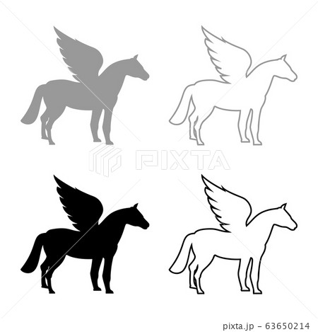 Pegasus Winged horse silhouette Mythical creature Pegasus Winged horse silhouette Mythical creature 63650214