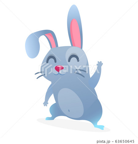 Cute Cartoon Bunny Rabbit Sittingのイラスト素材