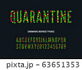 coronavirus font. vector quarantine alphabet. medical letters and numbers 63651353