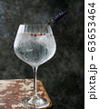 Alcohol beverage. Refreshing Gin and Tonic cocktail 63653464