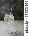 Alcohol beverage. Refreshing Gin and Tonic cocktail 63653465