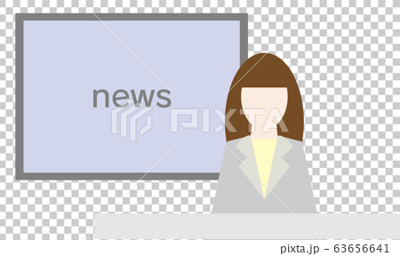 Illustration of an announcer reporting news - Stock Illustration ...