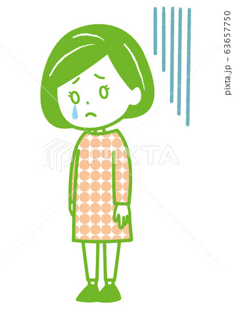落ち込む女性 ポーズ イラストのイラスト素材 落ち込む女性 ポーズ イラストのイラスト素材