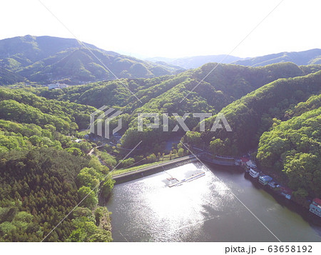 円良田湖(つぶらたこ)〜ドローンで空撮（埼玉県寄居町･美里町） 63658192