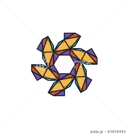 Combination of triangle and hexagon logo design Combination of triangle and hexagon logo design 63658493
