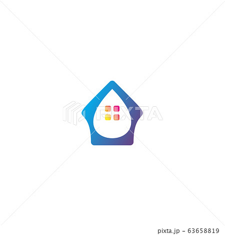 Water home unique logo design vector Water home unique logo design vector 63658819