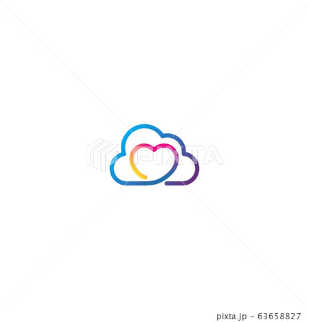 Love cloud logo design vector Love cloud logo design vector 63658827
