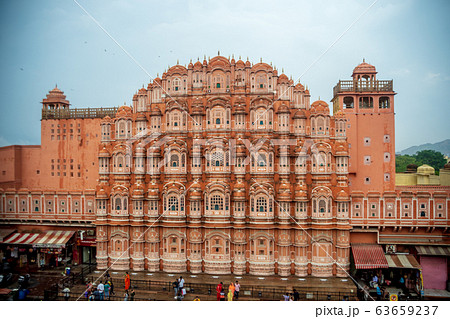 Hawa Mahal famous traditional colorful building in 63659237