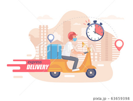 Fast,free and healthy scooter delivery concept. 63659398