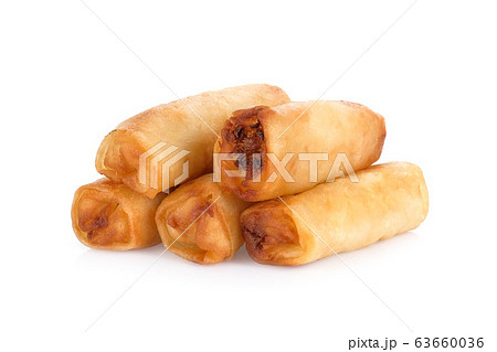fried egg roll or vietnamese cuisine isolated on 63660036